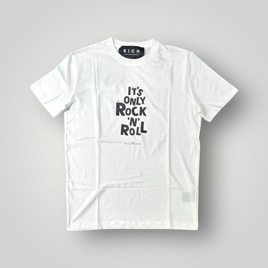 T-shirt RICHMOND Uomo, con stampa frontale grande, Col. Bianco (it's only rock 'n'roll)