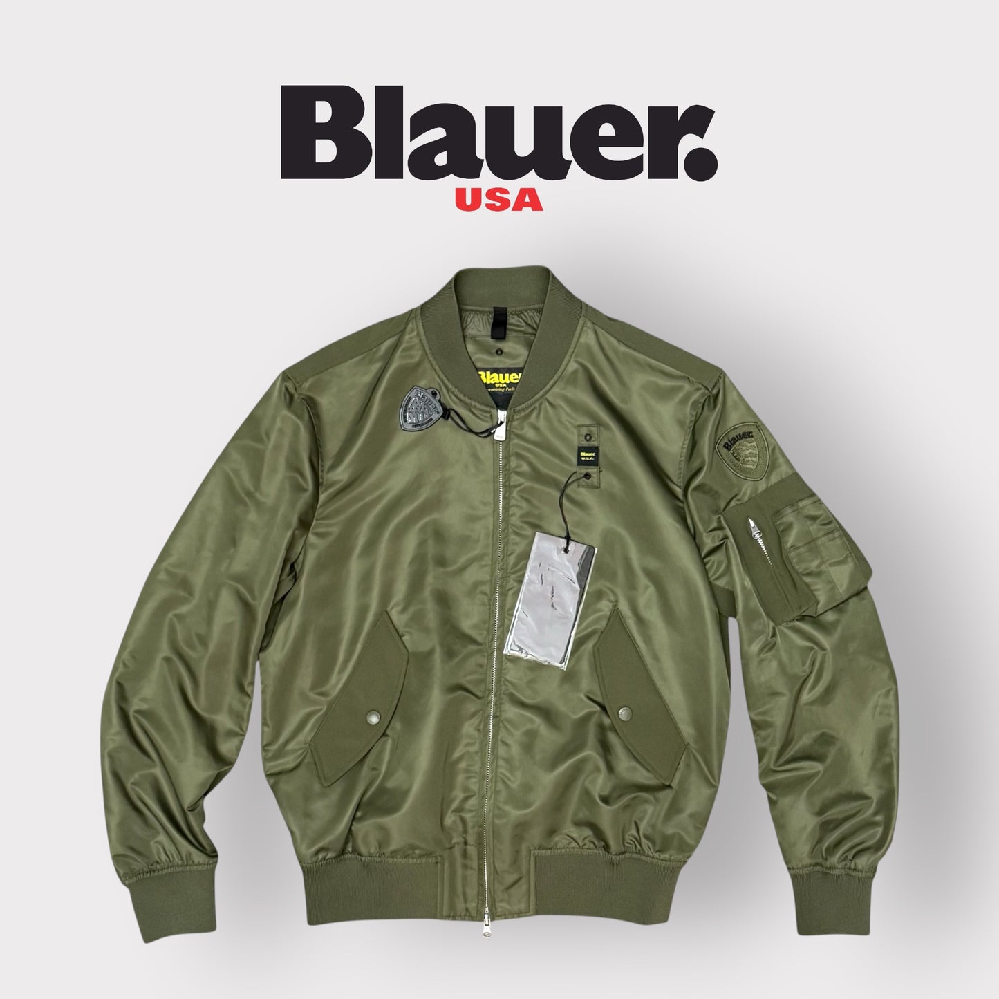 Giubbotto BLAUER Uomo, mod.bomber, Col.Verde