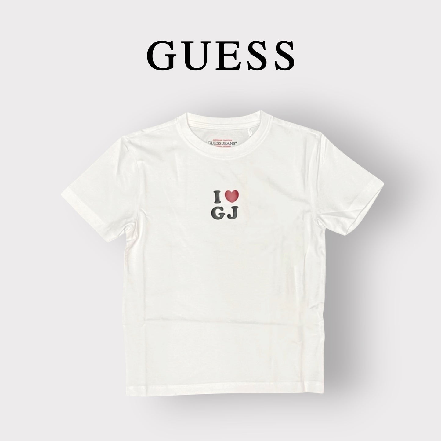 GUESS JEANS- T-shirt Donna, SlimFit, con stampa frontale, col.Bianco