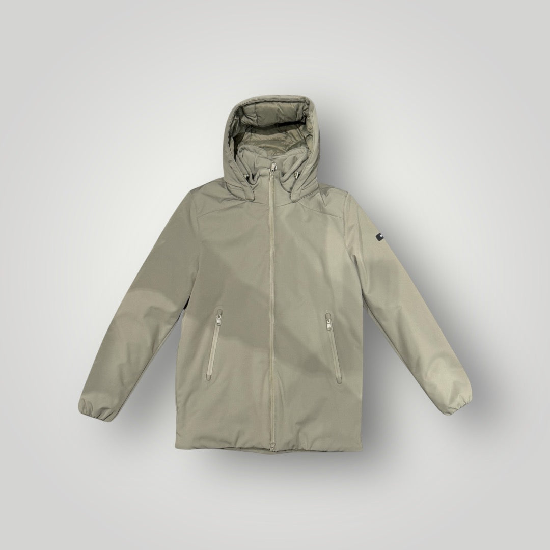 Giubbotto Softshell lungo YES-ZEE Uomo, Cappuccio sganciabile, Slim Fit, Col. Verde