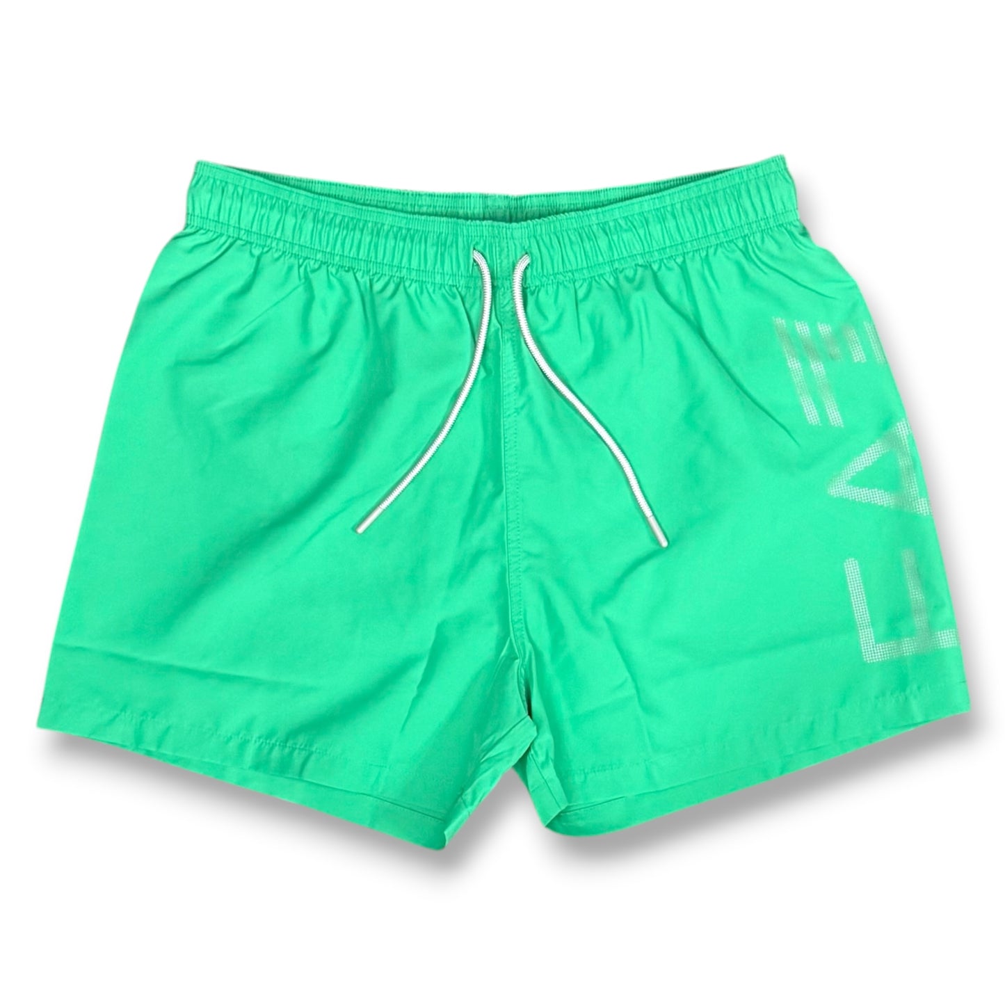 EMPORIO ARMANI- Costume Uomo con scritta sulla gamba, Col.Verde