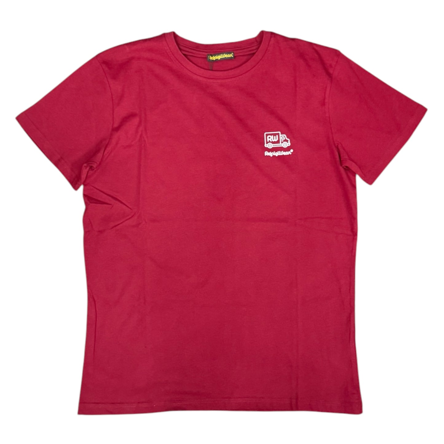 REFRIGIWEAR - T-Shirt Uomo con logo lato cuore e stampa schienale, Col.Bourdoux