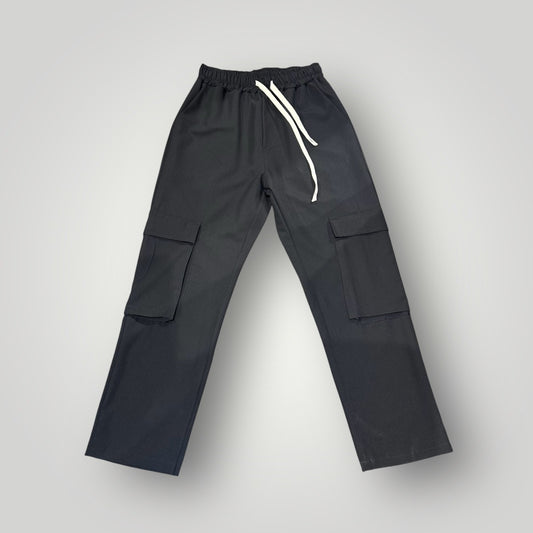 Pantalone LUKAS KIMI con elastico, col.Nero , Cargo BaggyFit