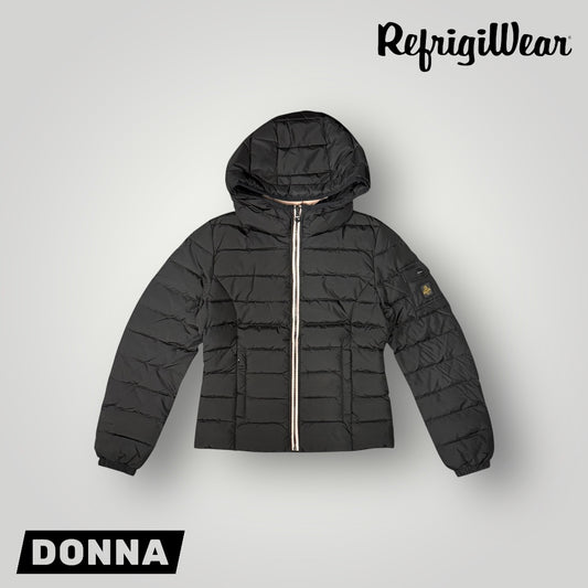 Giubbotto REFRIGIWEAR Donna, con zip a contrasto rosa, col.Nero