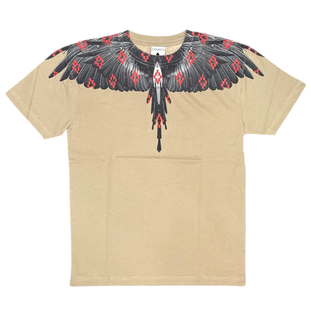 COUNTY OF MILAN- T-Shirt Uomo, (veste comoda), Col.Marrone