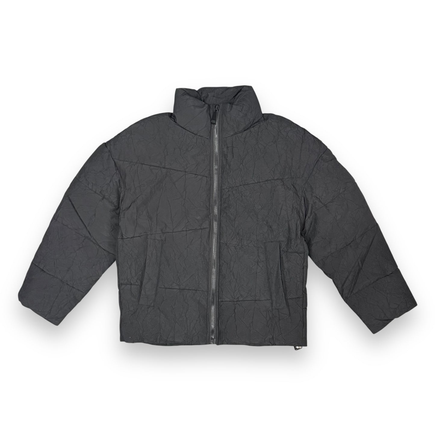 Giubbotto VS-NOZERO, mod.Puffer jacket (cropped fit con manica più corta e venature in rilievo sul tessuto) col.Nero (G5W25)
