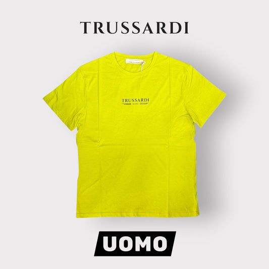 TRUSSARDI - T-Shirt Uomo con scritta frontale gommata, Col.Verde
