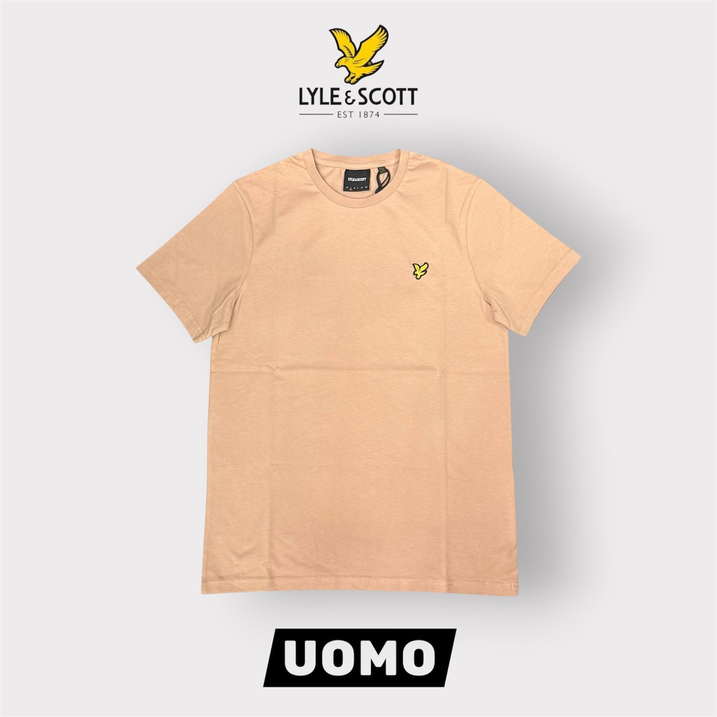 LYLE & SCOTT- T-Shirt Uomo Regular Fit, Col.Barley