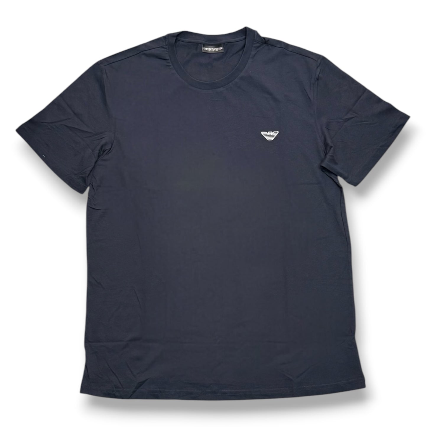 EMPORIO ARMANI- T-Shirt Uomo con logo ricamato lato cuore, Col.Blu