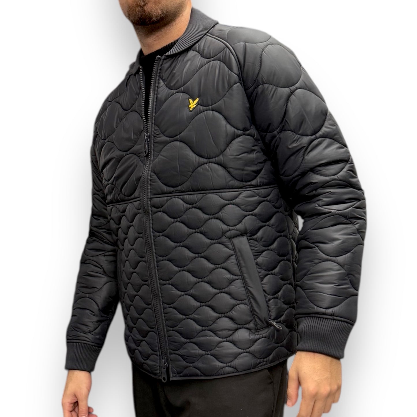 Giubbotto  LYLE&SCOTT mod.trama ad onde, Col.Nero