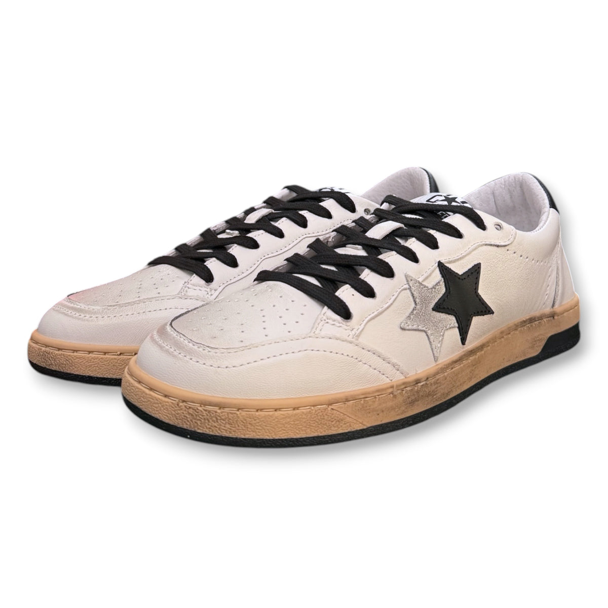 2 - STAR, Scarpa Uomo, Col.Bianco/Nero