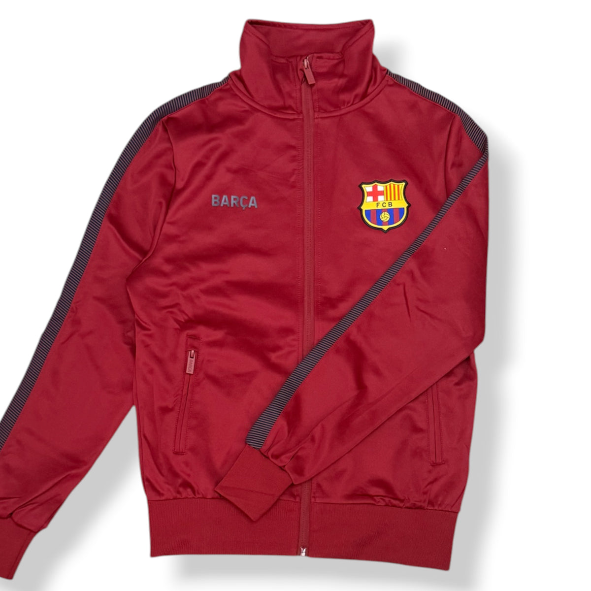 BARCELLONA- Tuta completa Uomo, senza cappuccio, con zip sulla caviglia, tex.Acetato, col.Rosso/Blu