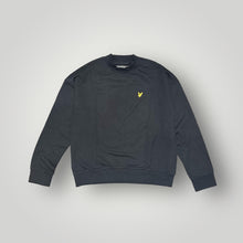 Carica l&#39;immagine nel visualizzatore di Gallery, MockNeck Sweatshirt Donna LYLE &amp; SCOTT estiva nera in cotone garzato con collo stretto ComfortFit
