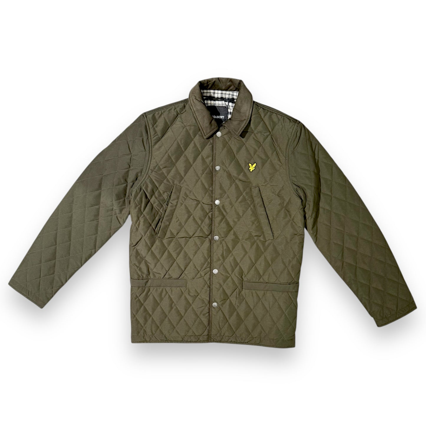 Giubbotto  LYLE&SCOTT mod.giacca con collo in velluto e interno in flanella, col.Verde