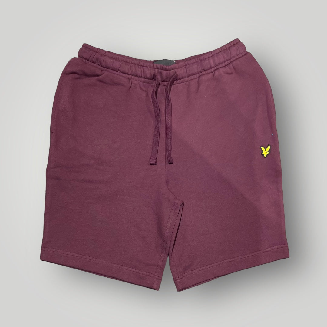 Bermuda in felpa LYLE&SCOTT, cotone garzato, col.Burgundy