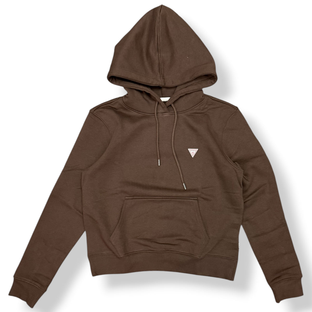 GUESS - Felpa Donna, con cappuccio, tex.Felpato, col.Marrone