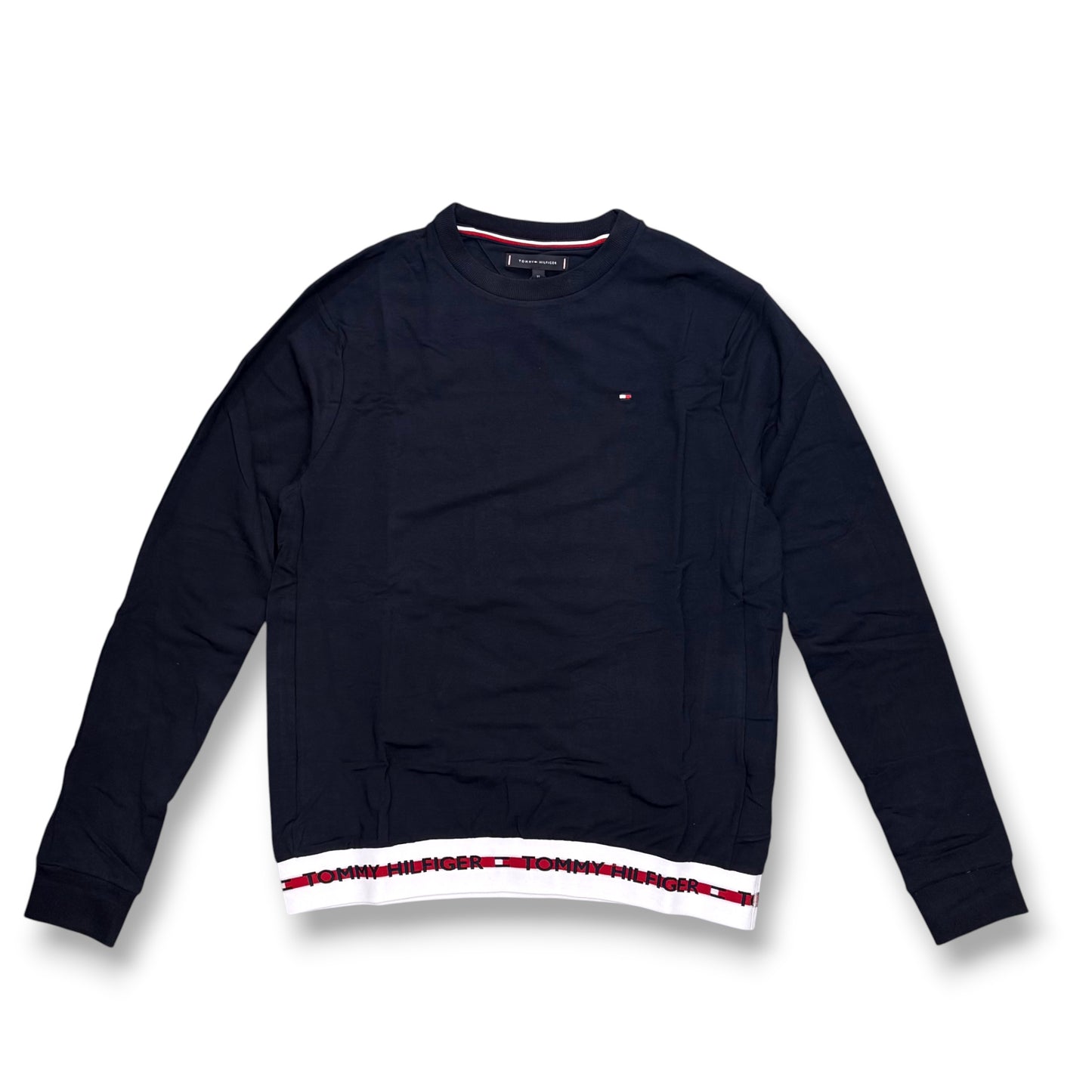 TOMMY HILFIGER-Felpa estiva Uomo, con logo lato cuore ed elastico in vita, Col.Blu