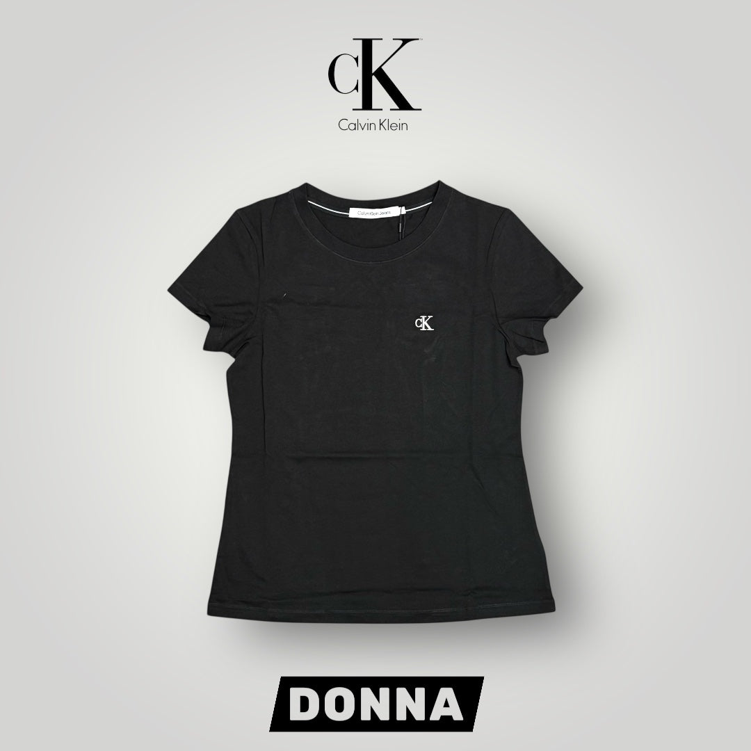 T-Shirt CALVIN KLEIN con logo lato cuore Slim Fit, Col.Nero