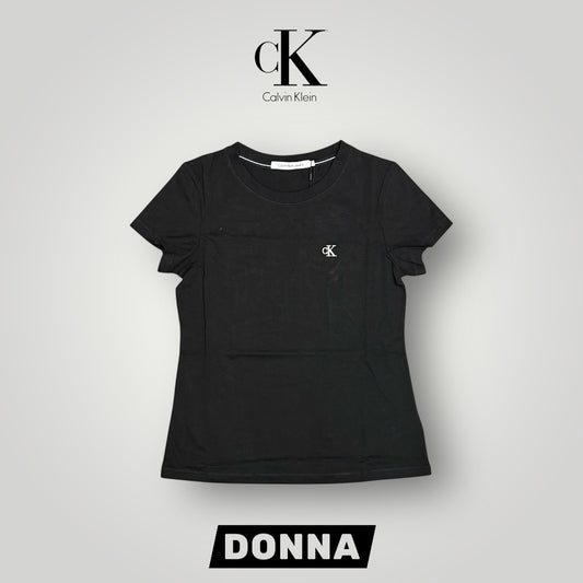T-Shirt CALVIN KLEIN con logo lato cuore Slim Fit, Col.Nero