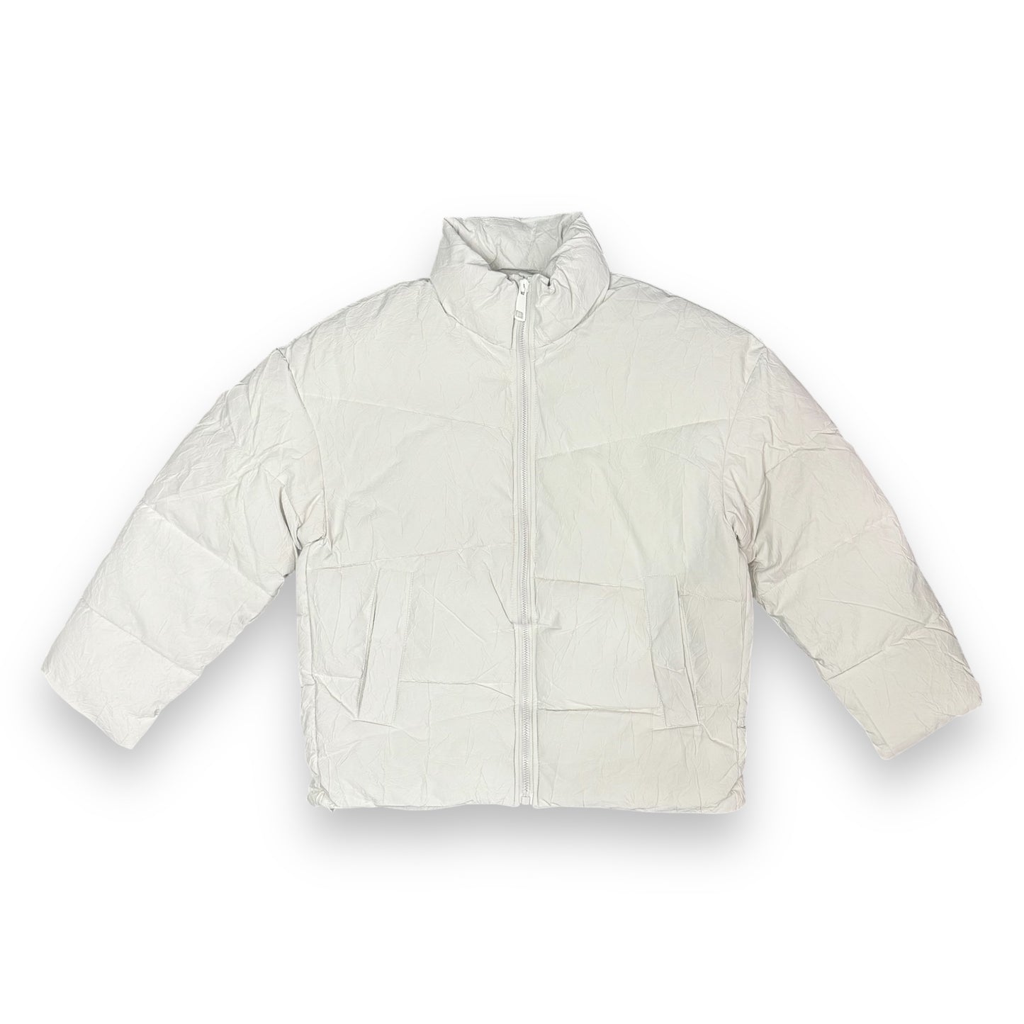 Giubbotto VS-NOZERO, mod.Puffer jacket (cropped fit con manica più corta e venature in rilievo sul tessuto) col.Bianco (G6W25)