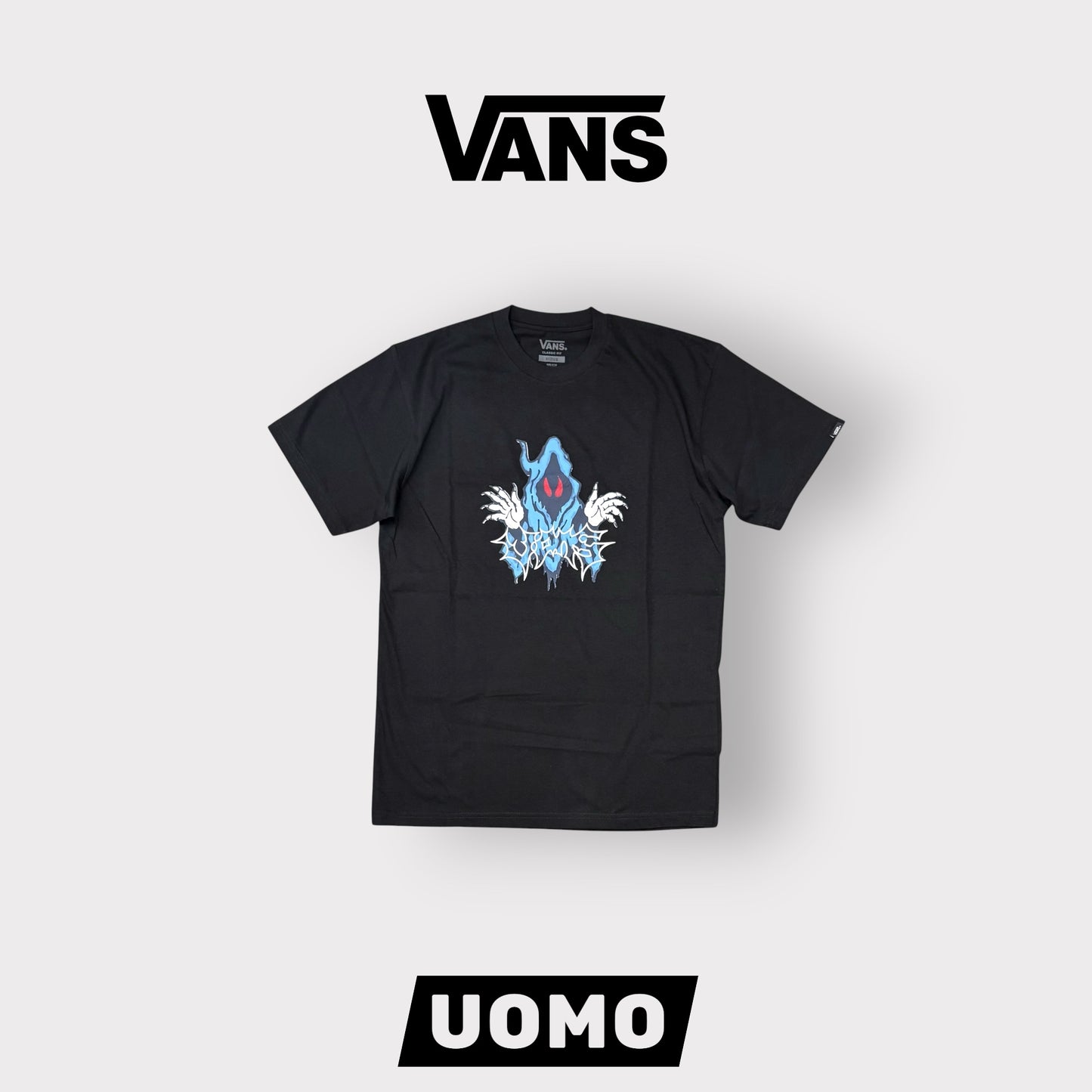 VANS- T-Shirt Uomo Classic Fit con stampa frontale, Col.Nero