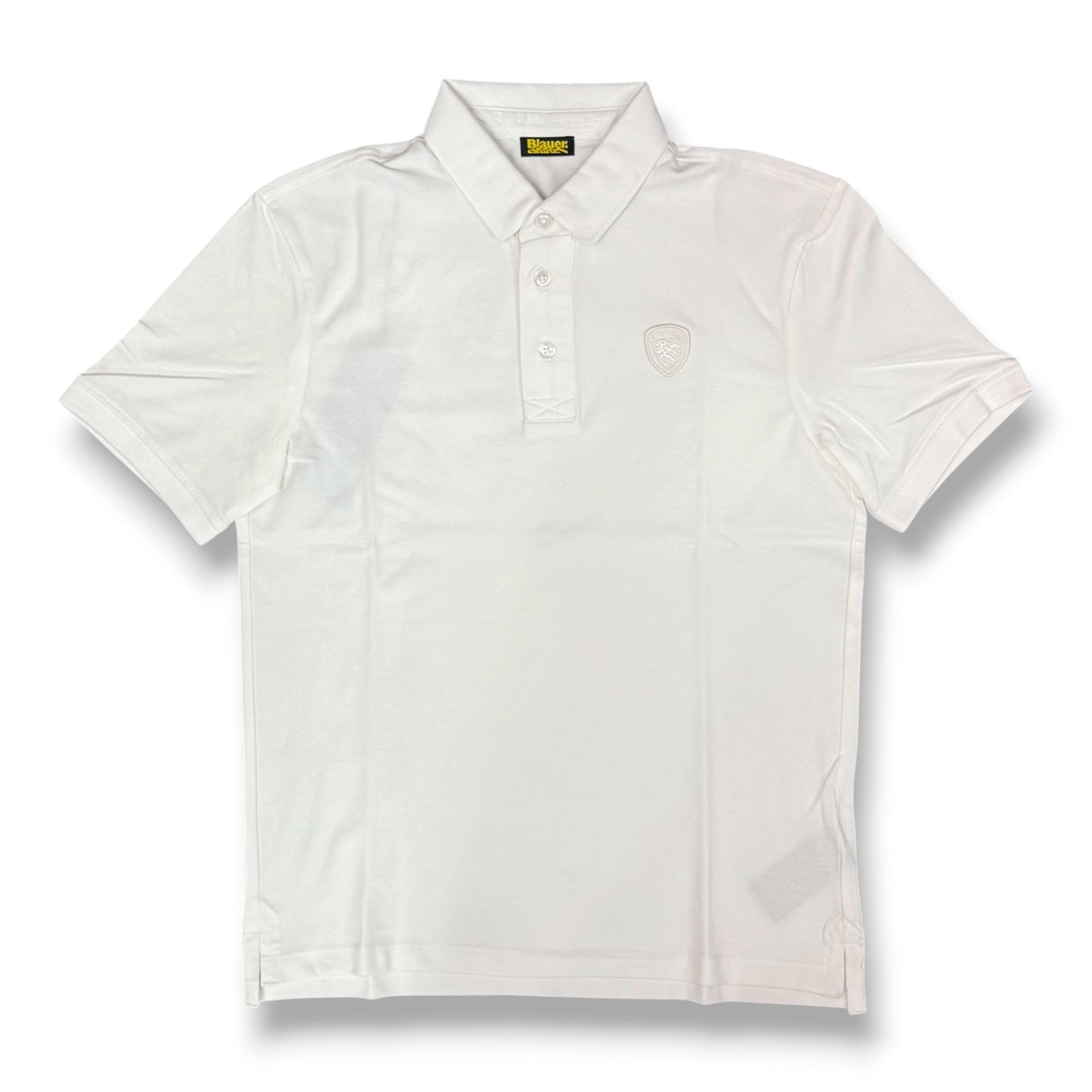 BLAUER- Polo Uomo, Regular Fit, mod.Albans, Col.Bianco