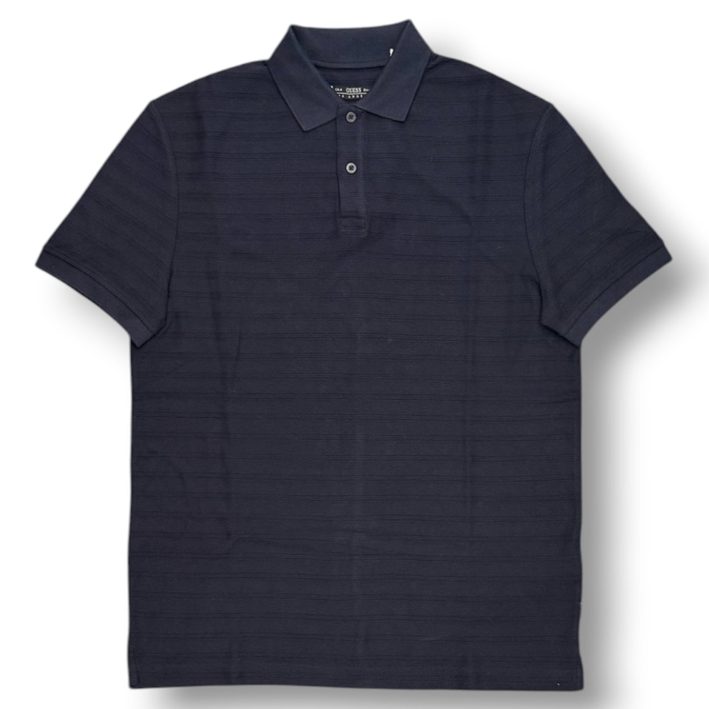 GUESS- Polo Uomo, in filo, Regular Fit, Col.Blu