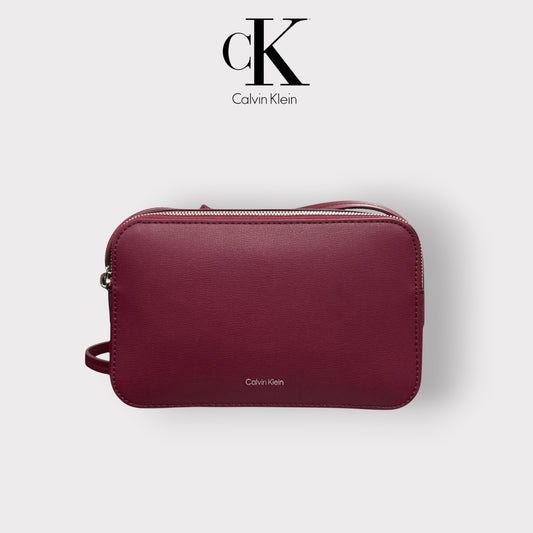 CALVIN KLEIN- Borsa Donna, Col.Bordeaux