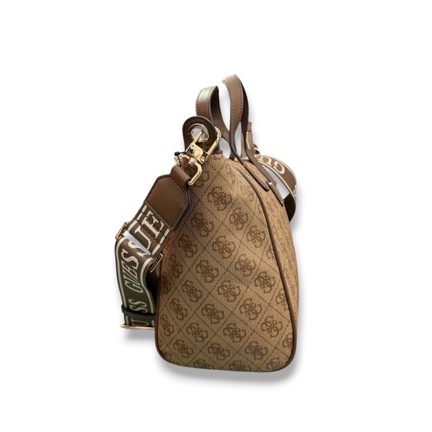 GUESS- Borsa Donna, Group: FOLLIE TRAVEL, Col.Latte Logo
