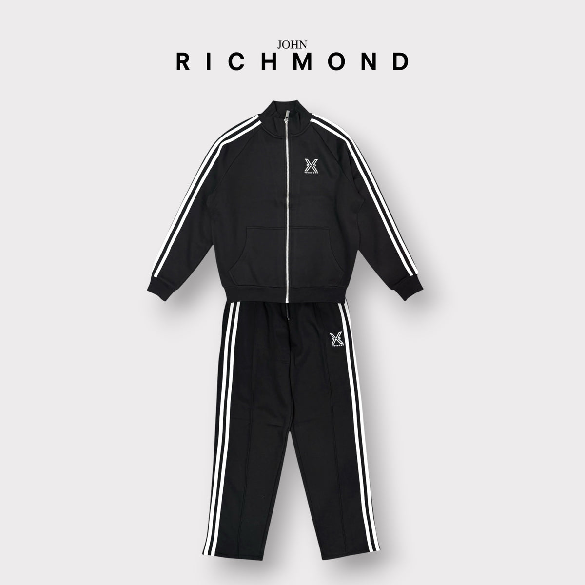 RICHMOND - Tuta Uomo, in tex.felpato, Col.Nero
