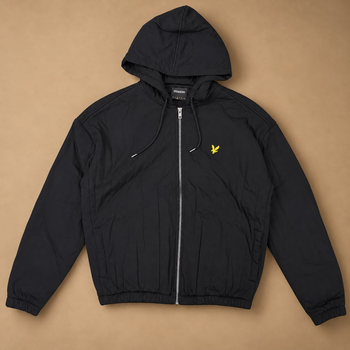 LYLE&SCOTT- Giubbotto Uomo, , mod.Quilted Zip Through Hoodie, col.Jet Black