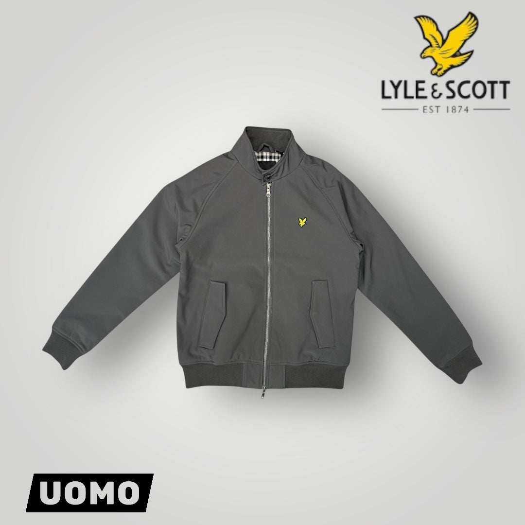 Giubbotto  LYLE&SCOTT, con interno in flanella, mod.Softshell Harrington Jacket, Col.Gunmetal