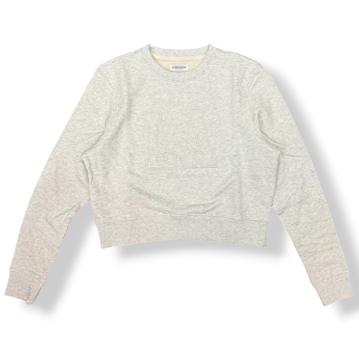 GUESS - Felpa Donna, girocollo , tex.Garzato, col.Grigio