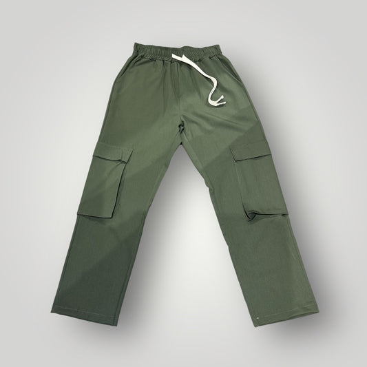 Pantalone LUKAS KIMI con elastico, col.Verde, Cargo BaggyFit