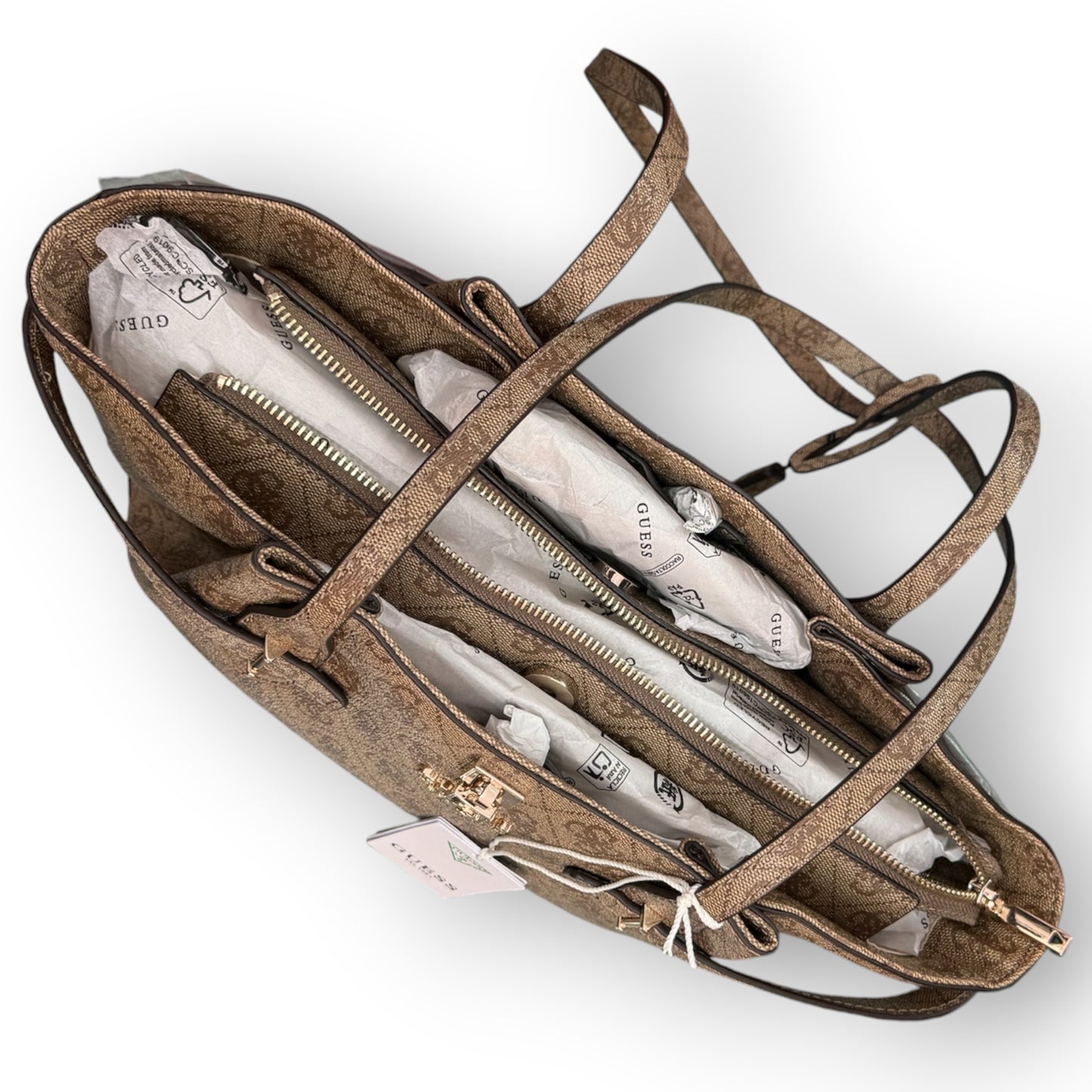 GUESS- Borsa Donna, Group:YESBA, Col.LATTE LOGO
