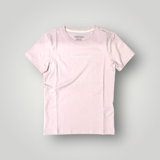 T-shirt GUESS JEANS con logo centrale, SlimFit , Col.Rosa