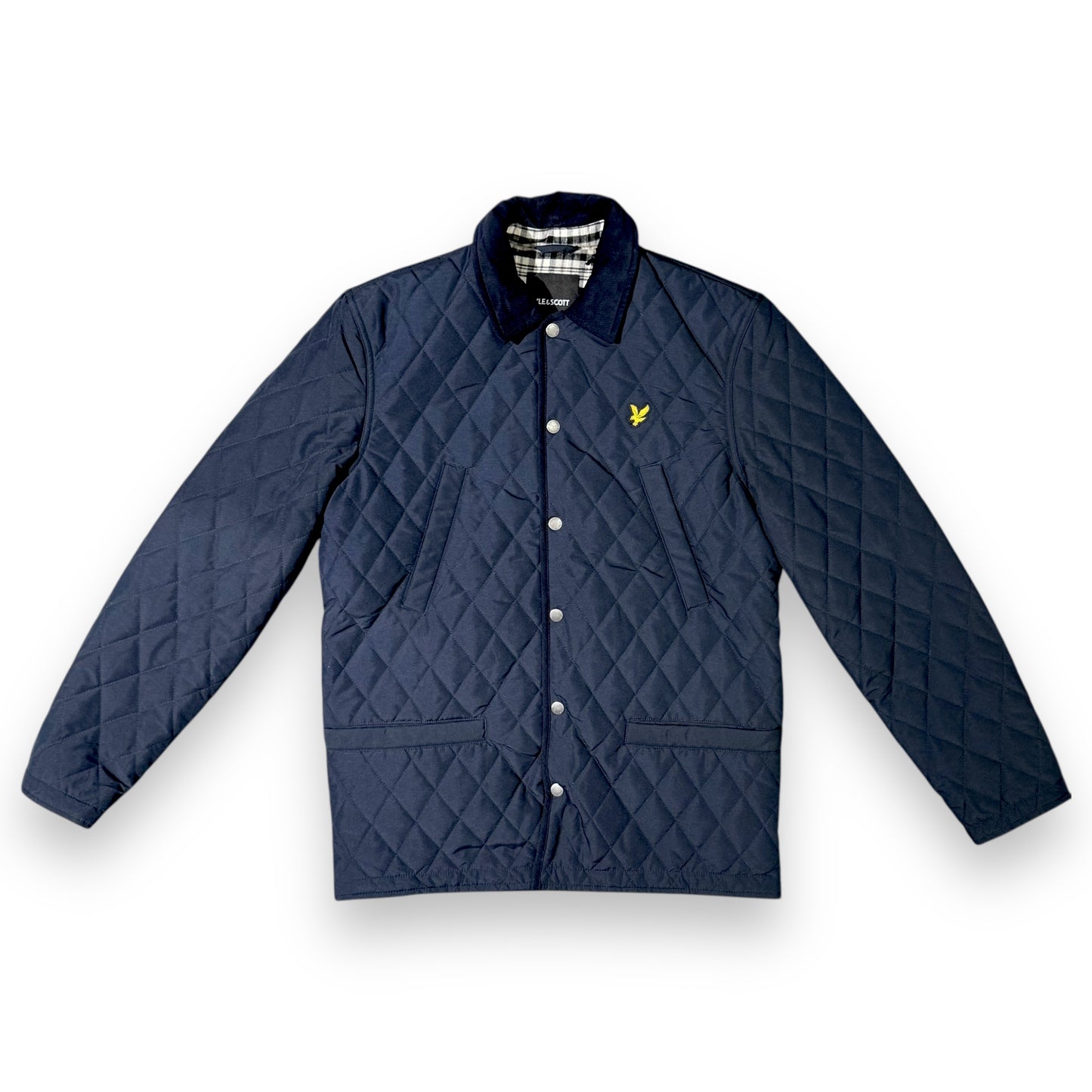 Giubbotto  LYLE&SCOTT mod.giacca con collo in velluto e interno in flanella, col.Blu