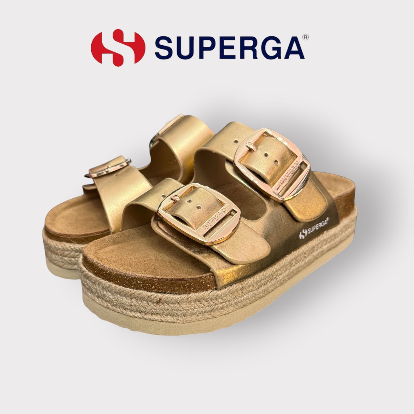 SUPERGA- Scarpe Donna, con zeppa, col.Oro