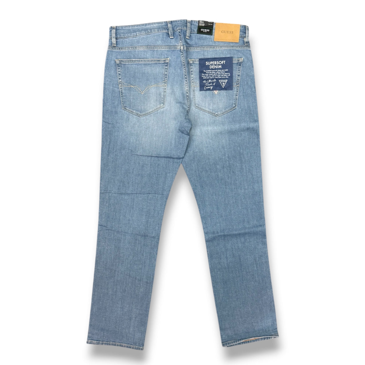 GUESS JEANS- Jeans Uomo, mod.SlimFit Medium Rise Tapered Leg, Lavaggio chiaro