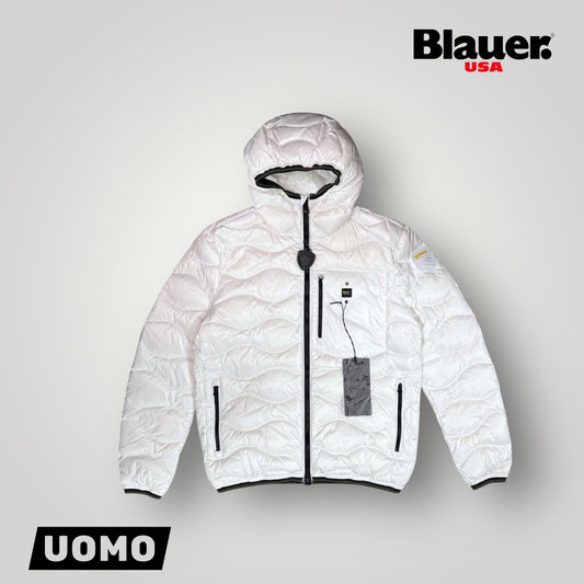 Giubbotto BLAUER con trama ad onde, Col.Bianco (imbott. Piuma - 2025)