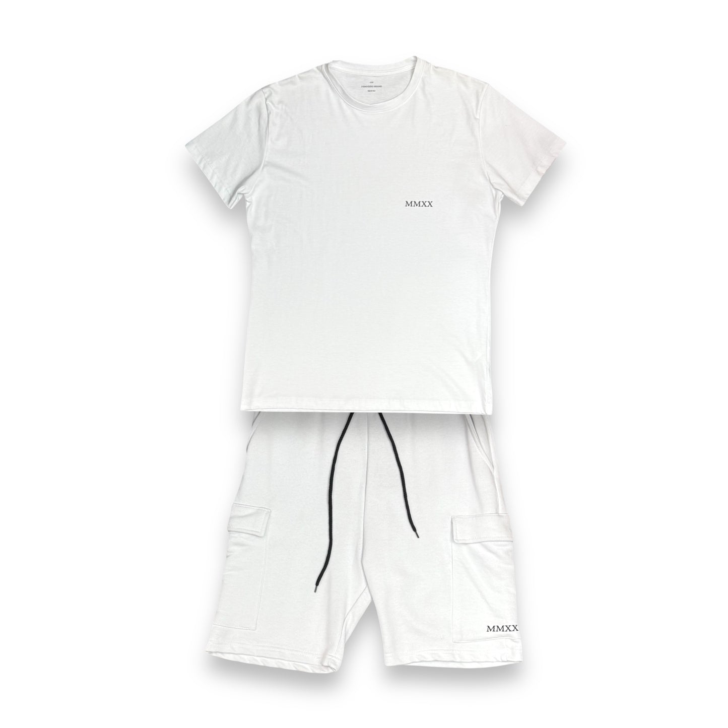 Completino estivo VSNOZERO Uomo con bermuda cargo, RegularFit, Col.Bianco