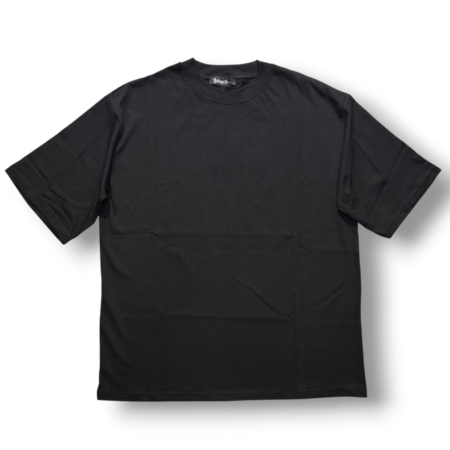 LUKAS KIMI - T-Shirt Uomo con scritta schienale, Col.Nero