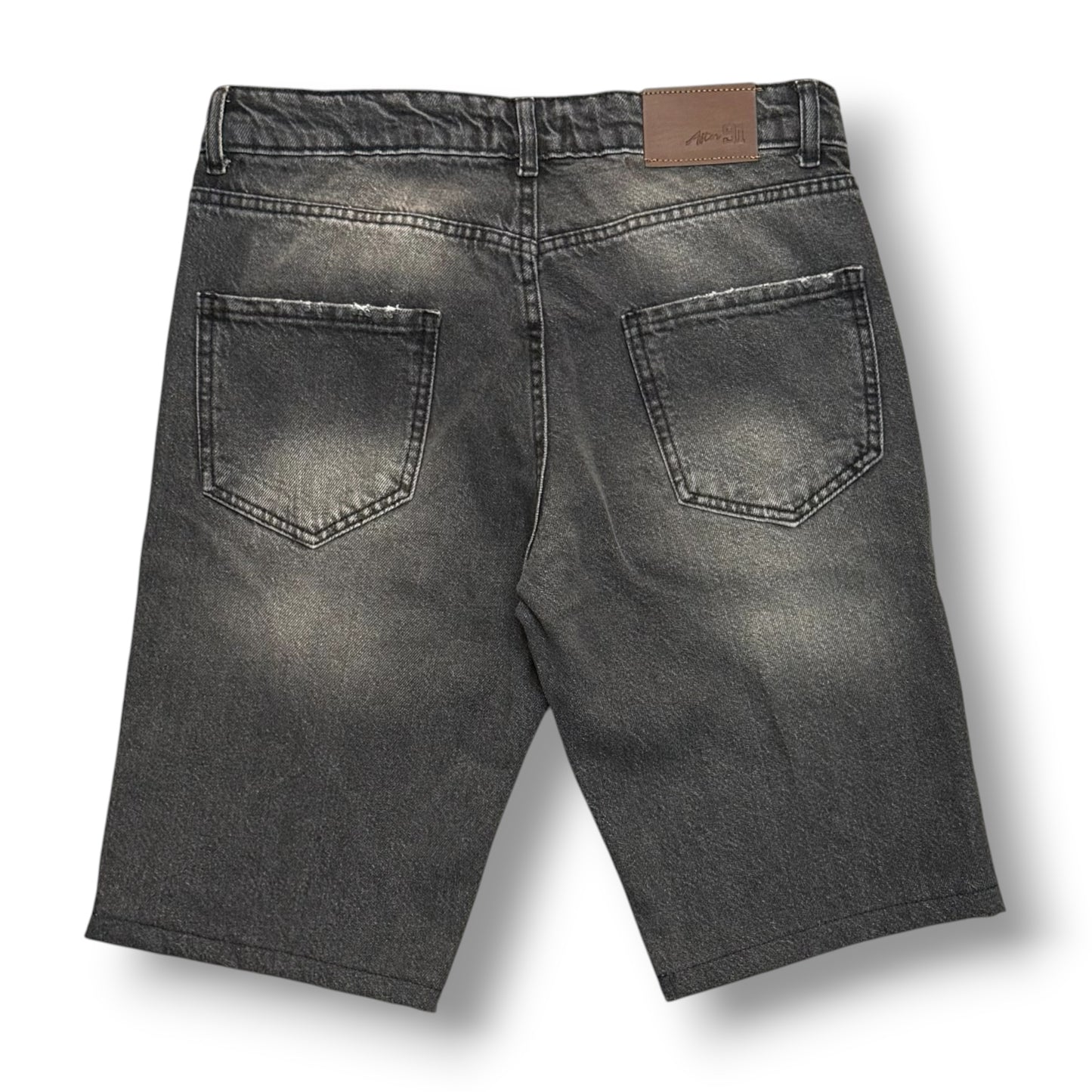 AFTER 91- Bermuda Uomo Jeans, gamba slim fit, Col.Grigio scuro