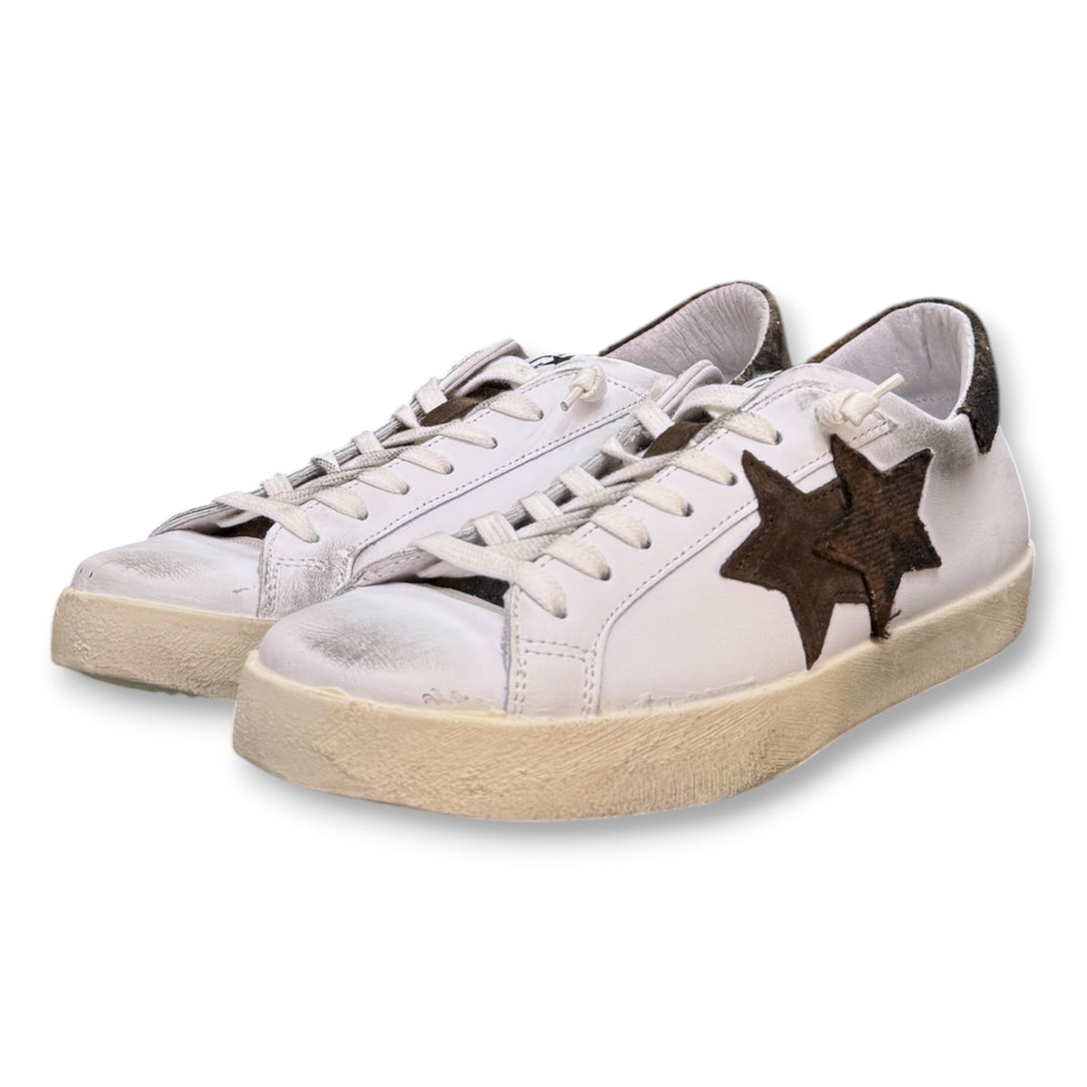 2 - STAR, Scarpa Uomo, Col.Bianco/Marrone