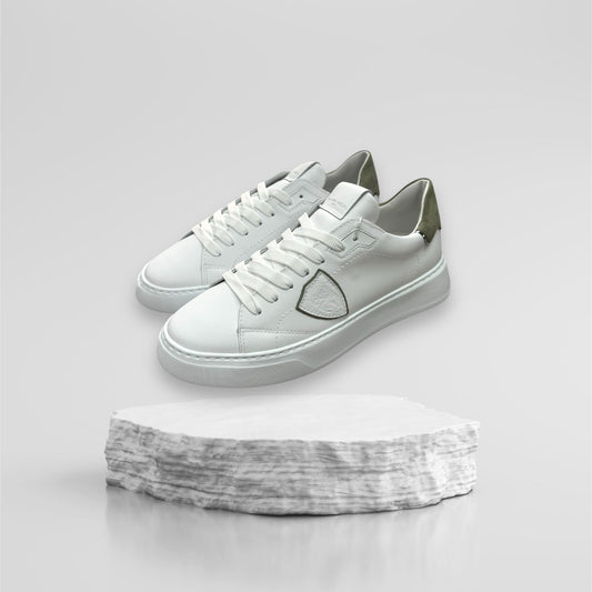 Sneaker PHILIPPE MODEL Uomo, mod.TEMPLE, col.Bianco/Verde