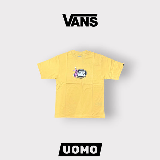 VANS- T-Shirt Uomo, Loose Fit con stampa frontale, Col.Giallo