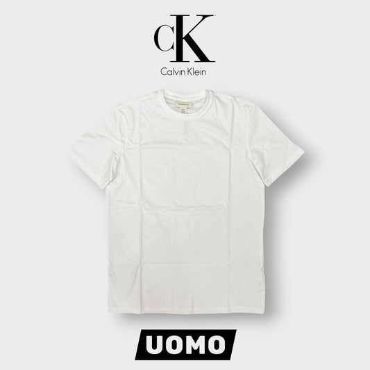 CALVIN KLEIN - T-Shirt Uomo con logo ricamato lato cuore, Col.Bianco