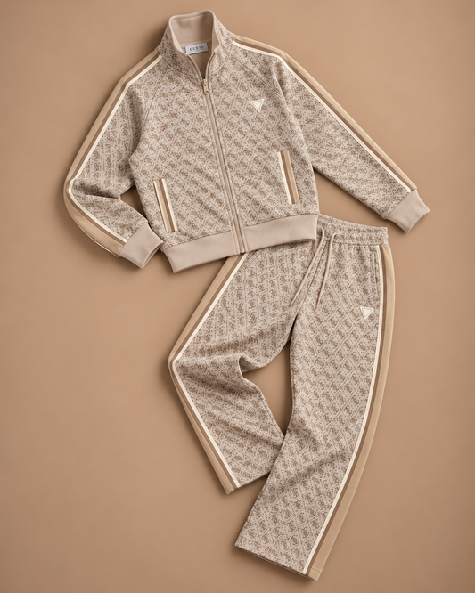 GUESS- Tuta completa Donna, con banda laterale, Col.Beige