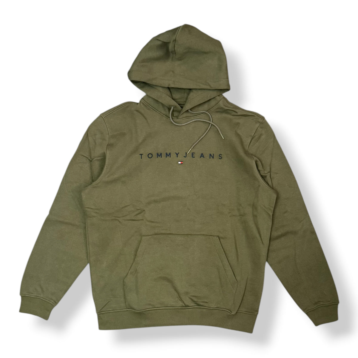 TOMMY JEANS - Felpa Uomo con cappuccio, tex.felpato, Col.Verde