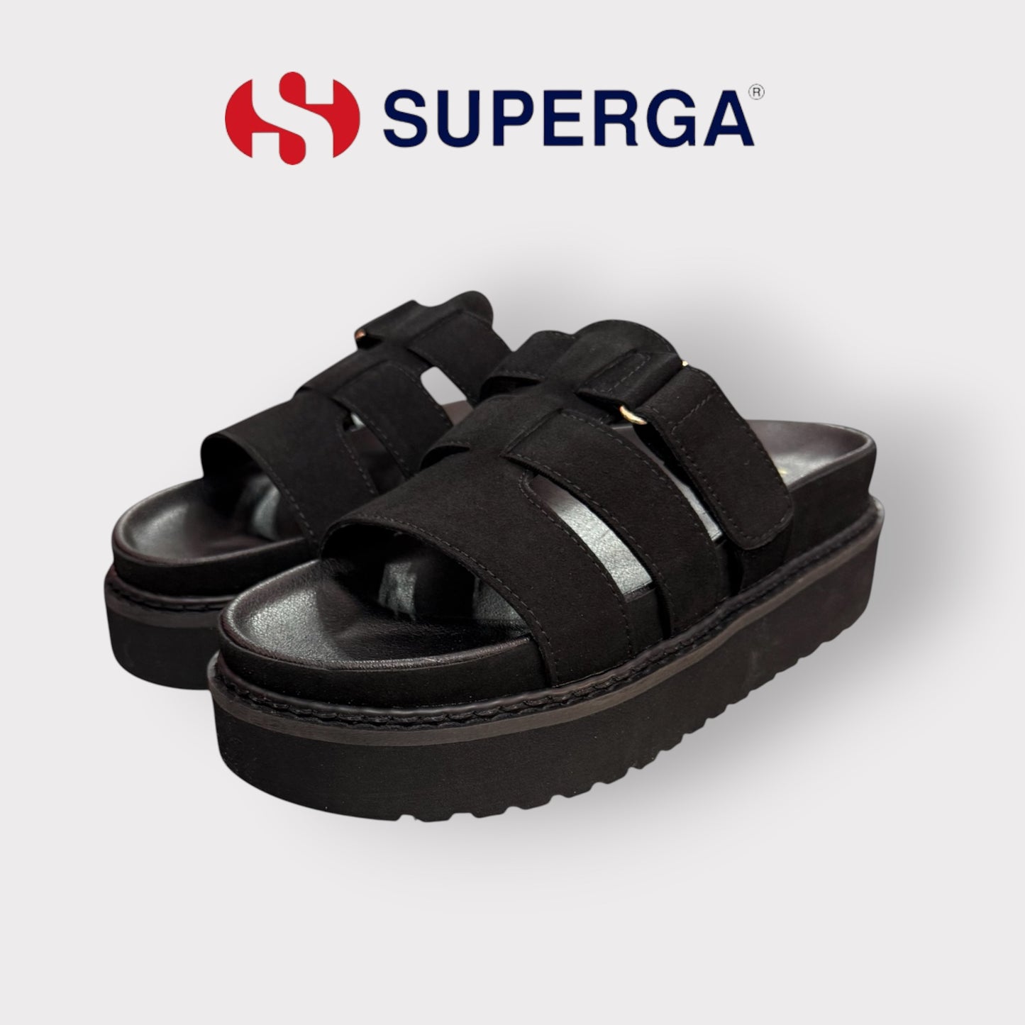 SUPERGA- Scarpe Donna, con zeppa, col.Nero